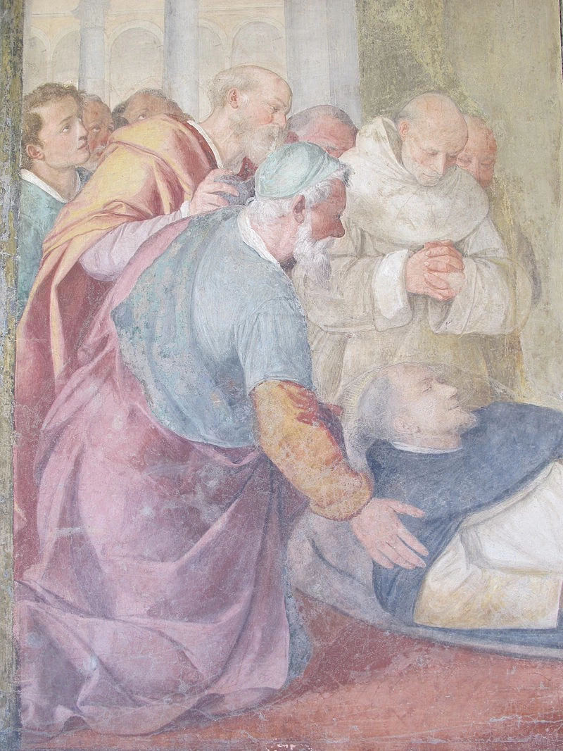 Chiostro Grande in Santa Maria Novella - morte di San Domenico, dettaglio